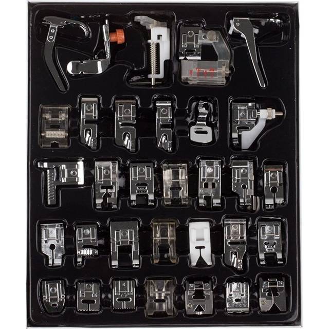 Youngine 32pcs Professional Sewing Machine Presser Feet Set Low Shank Snap-on Foot Kit for Brother, Singer, Janome, Viking