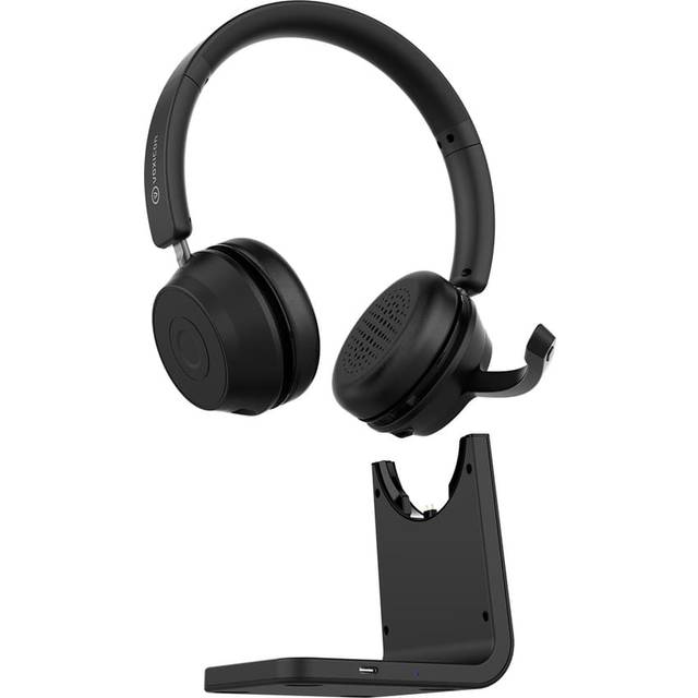 Voxicon Vx-p80-b – Bluetooth-headset Med Teams-stöd & Laddstation Usb Type-c Svart
