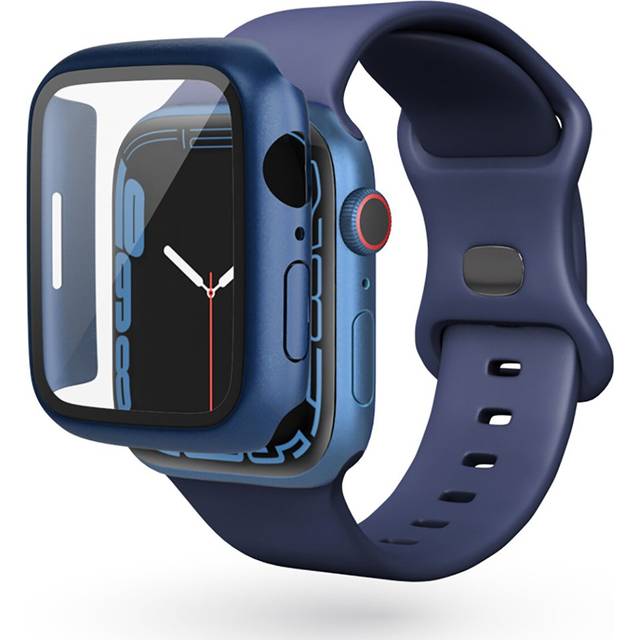 Epico Apple Watch 4/5/6/SE (40mm) Skal Hårdplast med Inbyggt Skärmskydd - Blå