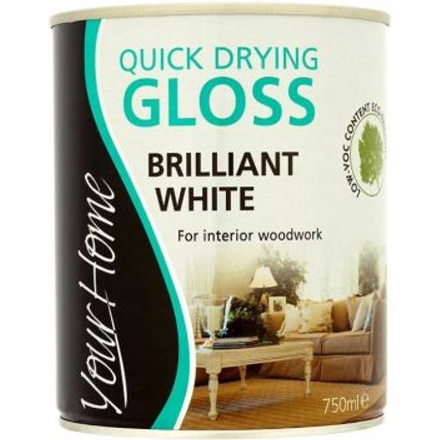 My Home Multi Surface White Gloss Quick Dry Paint 750ml