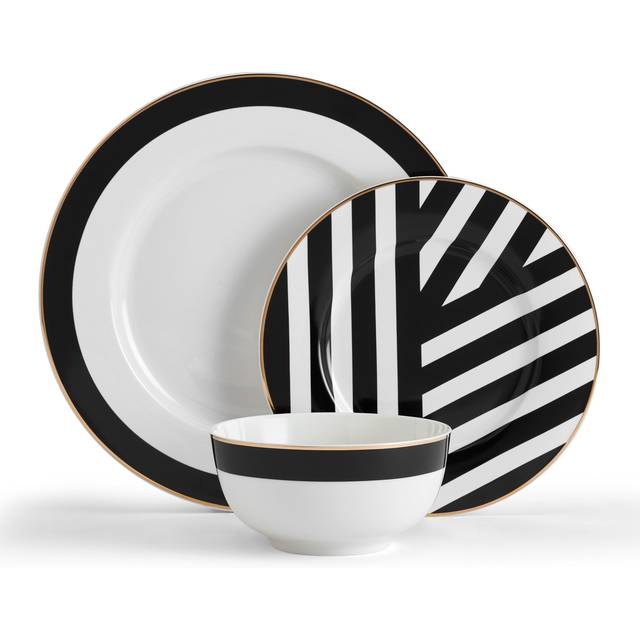 Mikasa Luxe Deco 12-piece China Dinner Set, White