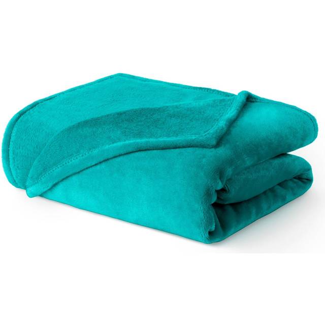 (SINGLE, OCEAN) LIVIVO Soft Flannel Fleece Blanket - Warm Microfiber Throw