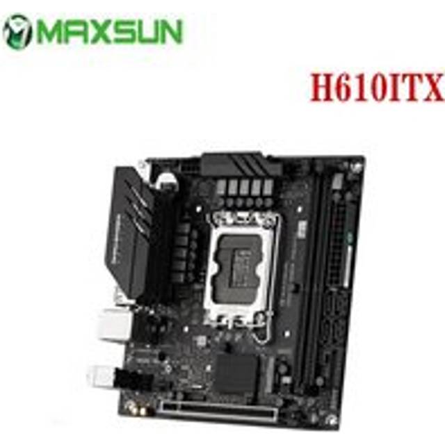 MAXSUN Challenger H610 ITX Computer Mini Motherboard Supports Intel 12th DDR4 M.2 svart