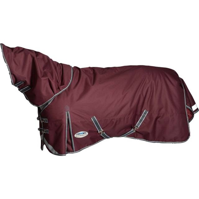 "(5' 6"", Maroon/Grey/White) Weatherbeeta Comfitec Plus Dynamic II Detachable Neck Medium Lightweight Horse Turnout Rug"