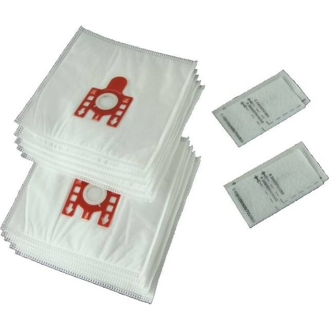 10 x fjm Bags For Miele Type Vacuum Cleaner Hoover Dust Bags & Filters Cat Dog Red Tab