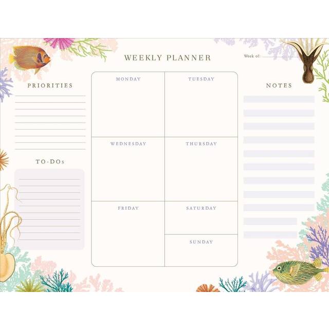 Art of Nature: Under the Sea Weekly Planner Notepad