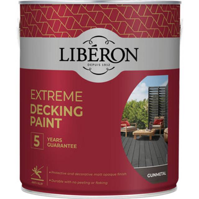 Liberon Extreme Decking Paint, Gun Metal 2.5L, Paints, Decking Paint