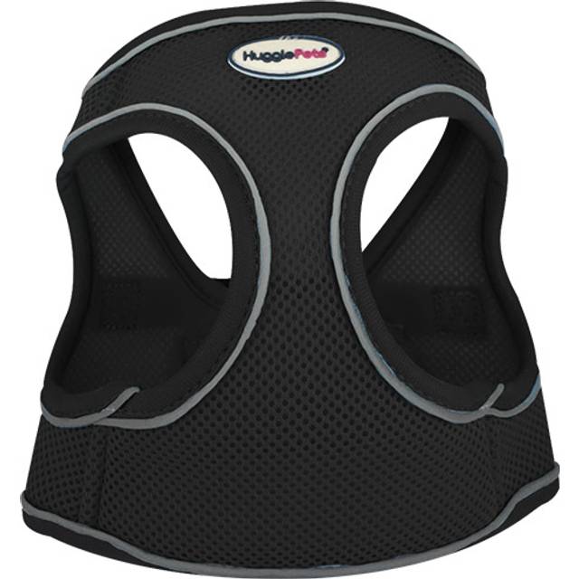 HugglePets Step In Air Mesh Dog Harness Small Black, Black