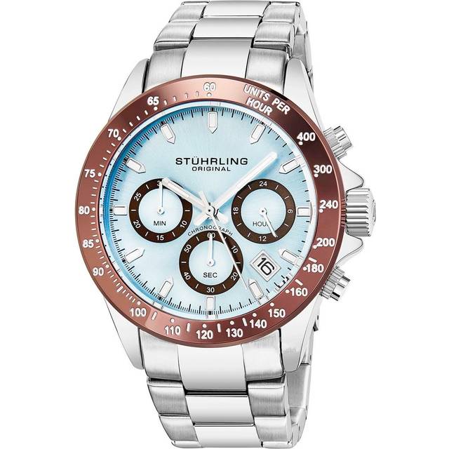 Stührling Ultima 3960.7 - Herr - 42 mm - Analogt - Quartz - Mineralglas - Blue (22 mm)