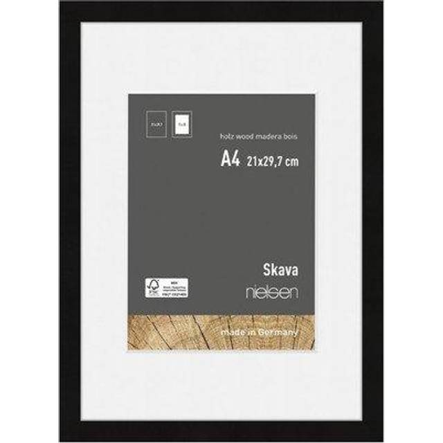 nielsen Skava Wooden Picture Frame - Black (29.7cm H x 21cm W x 2cm D)