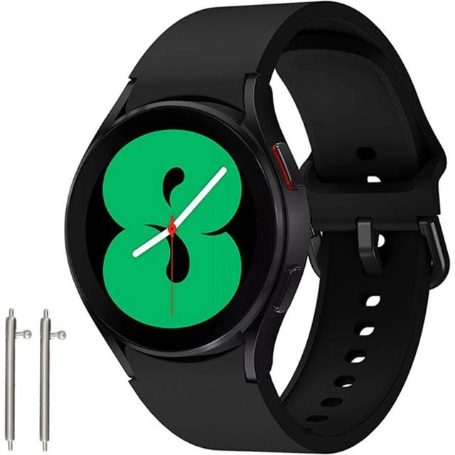 Samsung Galaxy Silikone Rem Watch4 Classic 42mm/46mm Watch4 40mm/44mm m. Spænde - Sort