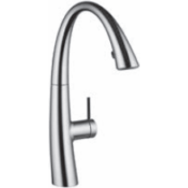 KWC Zoe Pull Out Kitchen Mixer Tap with LED Light - Chrome