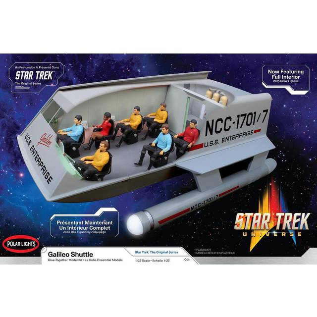 AMT Polar Lights Galileo Shuttle w/Interior 2T 1:32 Scale Model Kit