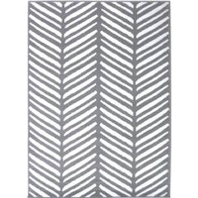 Maestro Collection Herringbone Design Rug in Grey - 120cm x 170cm