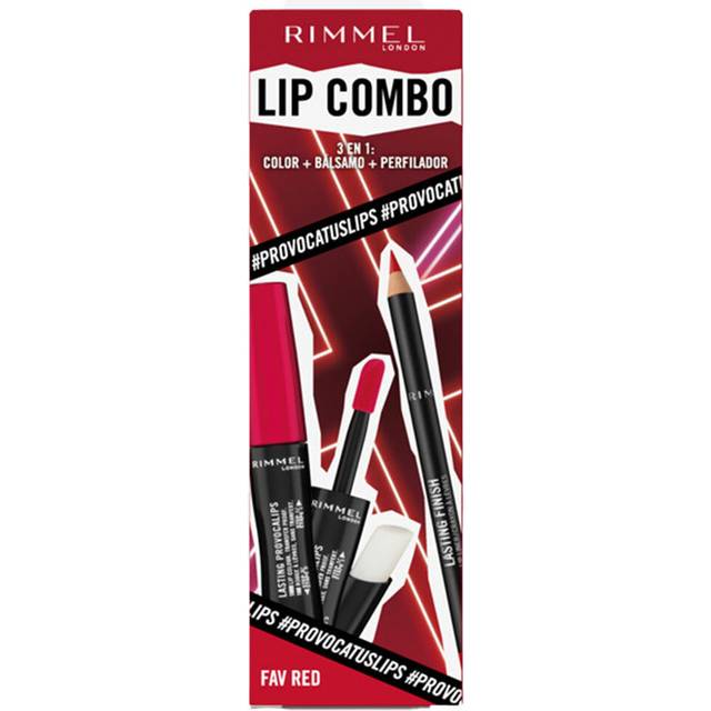 Rimmel Makeup Sæt Rimmel London Lip Combo 3 Dele Fav Red