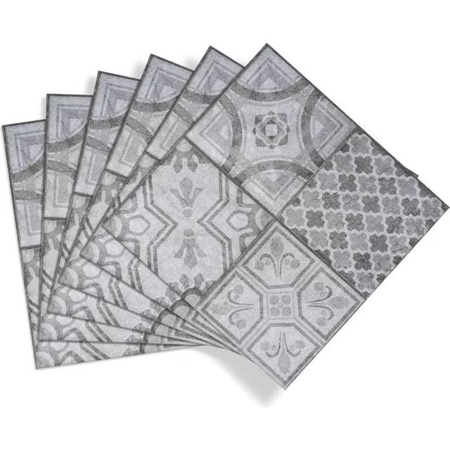 d-c-fix Moroccan Grey Sticky Back Vinyl Floor Tile 33 Pack