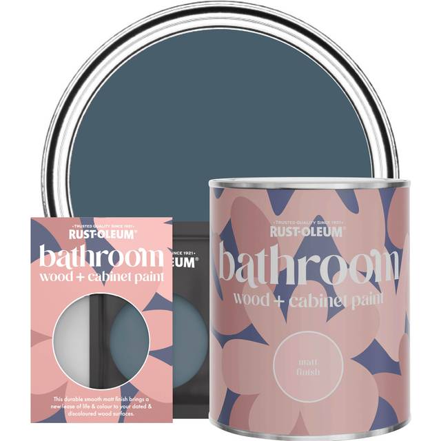 Rust-Oleum Bathroom Wood & Cabinet Paint, Matt Finish - BLUEPRINT - 750ml - Blue