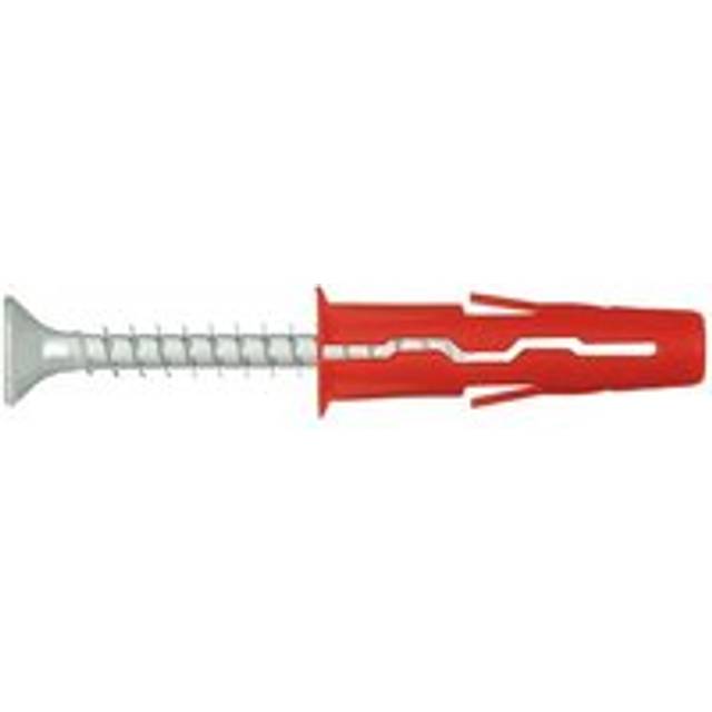 Rawlplug UNO Red Universal Wall Plugs with Screws - 6mm - Pack of 24