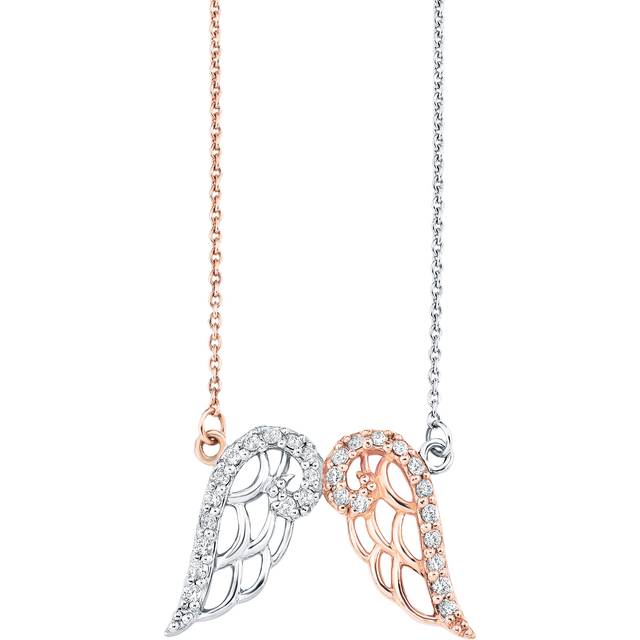 Silverhalsband - vingar, 42 cm