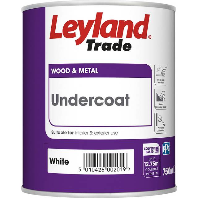 Leyland Trade Undercoat Paint, 750ml, White