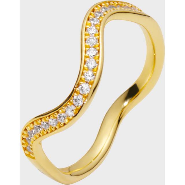 Maria Black Gold Rose Ring - Goldplated - FR 56