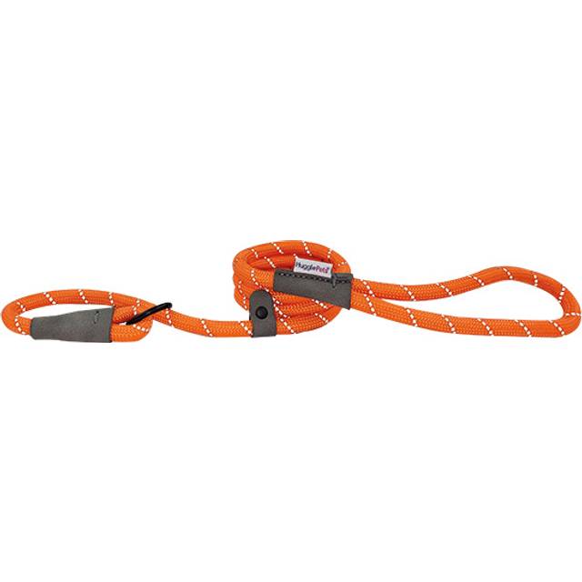 HugglePets Reflective Rope Dog Slip Lead 100 x 0.8cm Orange, Orange