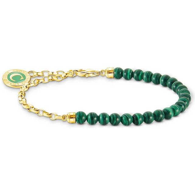 Green Charm Club Bracelet - Gold (15cm)