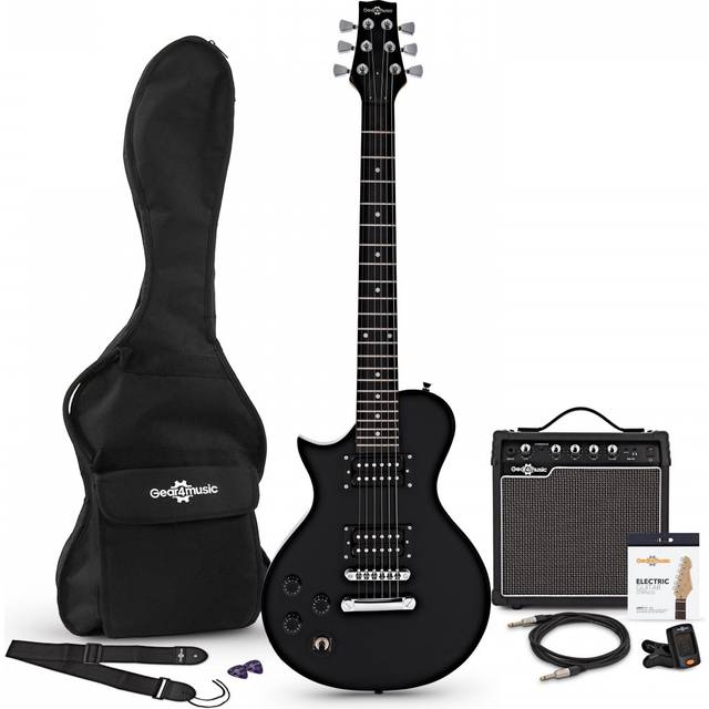 3/4 New Jersey Classic Left Handed Electric Guitar + Amp Pack Black