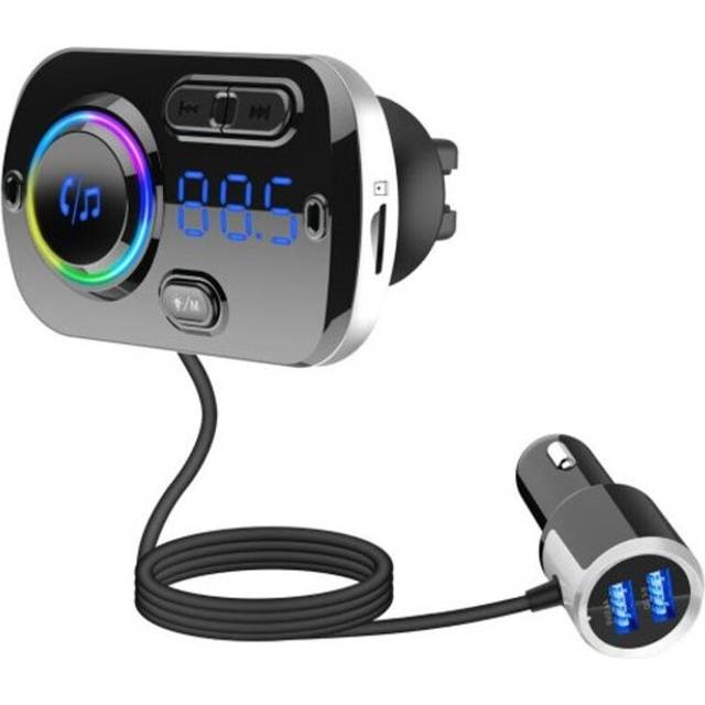 QC3.0 Dual Usb Quick Car Charger Bluetooth 5.0 Fm-zender Handsfree 68DB Auto Kit MP3 Speler Draadloze Fm Modulator