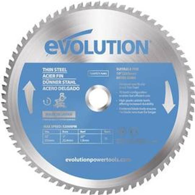 Evolution Power Tools Thin Steel Cutting Mitre Saw Blade 255 x 25.4mm x 70T