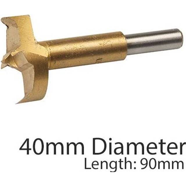 Pro 40mm Titanium Coated Forstner Bits Flat Bottom Hole Saw / Core Drill Cutter