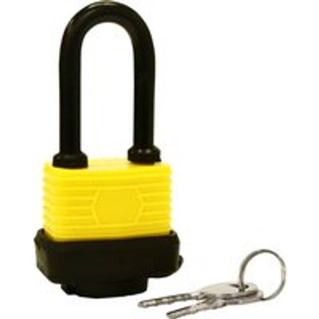 Rolson 40mm Long Shackle Weatherproof Steel Padlock