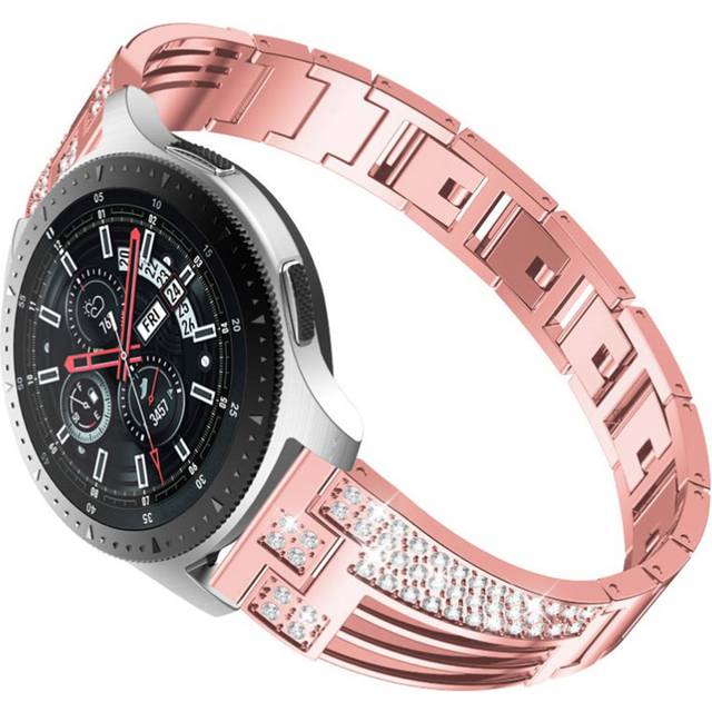 Samsung Galaxy Watch 46mm / Gear S3 klockarmband med strassdekor - Roséguld