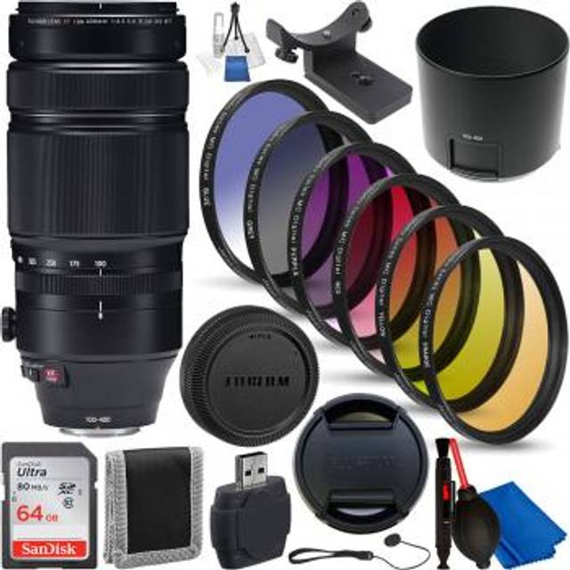 FujiFilm XF 100-400mm f/4.5-5.6 R LM OIS WR Lens - 16501109 with Accessory Bundle