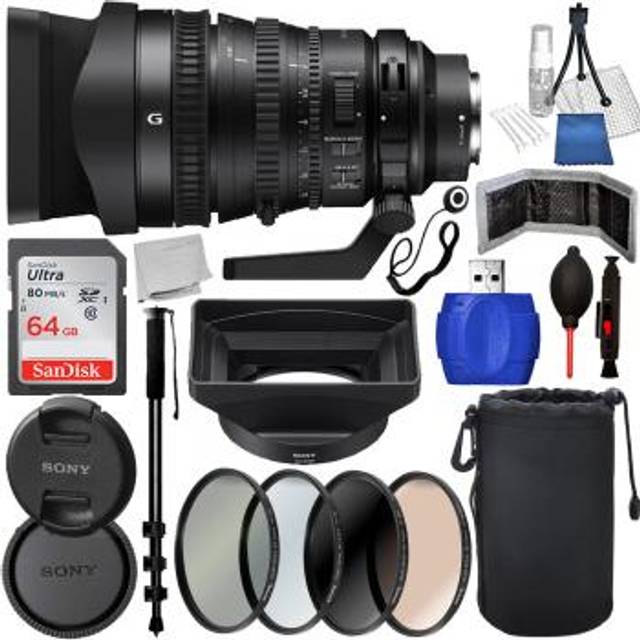 Sony FE PZ 28-135mm f/4 G OSS Lens - SELP28135G Must Have Bundle