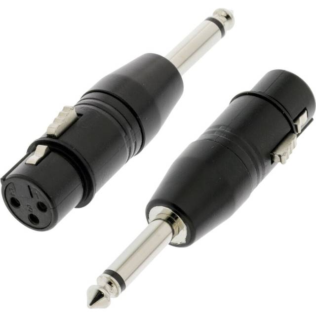 "6.35mm 1/4"" Mono Jack Male to XLR 3 Pin Female Connector/Adapter Mic Audio Amp"