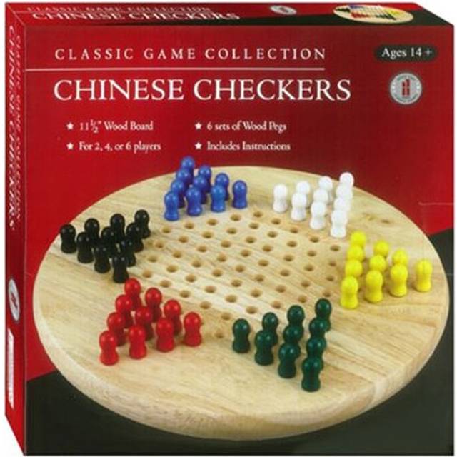 Classic Wooden Chinese Checkers Board Game (Pegs)