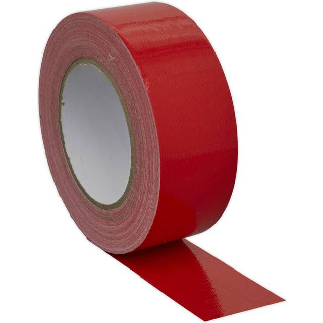 50mm x 50m RED Duct Tape Roll - EASY TEAR - High Tack Moisture Resistant Seal