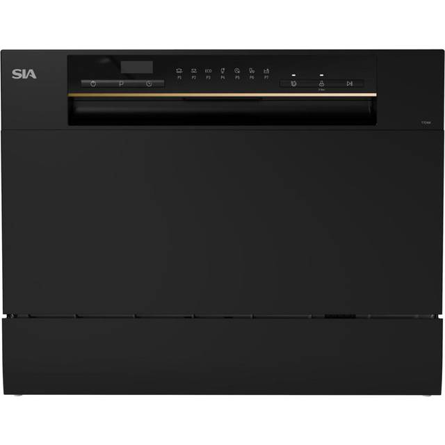 Table Top Dishwasher In Black, 6 Places 6 Programmes SIA TTD6K