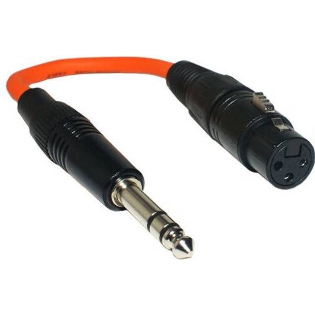 "6.35mm 1/4"" Stereo Jack Plug to 3 Pin XLR Female Adapter Cable Audio Microphone"