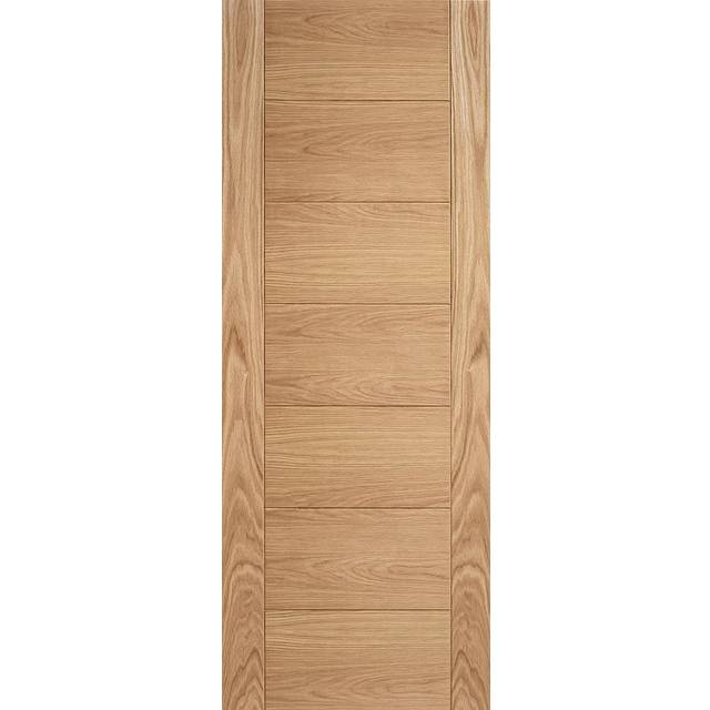 LPD Carini 7P Oak - Prefinished Internal Door (Size: 1981 x 533mm, Thickness: 35mm, Fire Door: No)