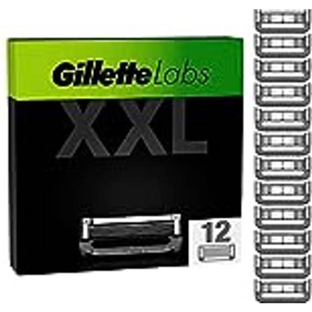 Gillette labs razor blades men, pack of 12 refills, 12 count (pack 1)