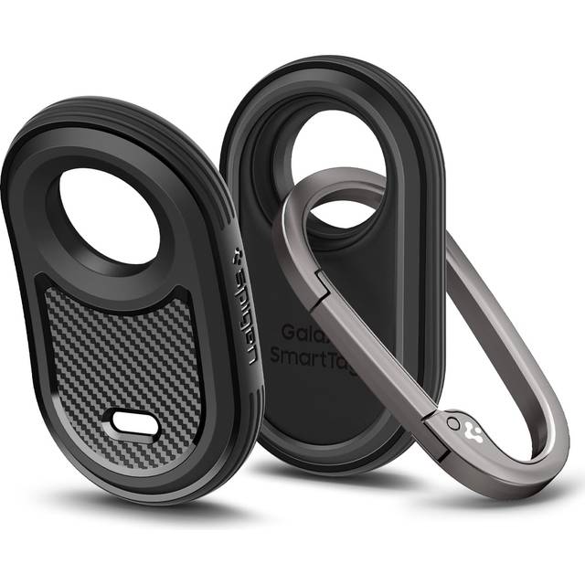 Spigen Galaxy SmartTag 2 Skal med Karbinhake Rugged Armor, svart