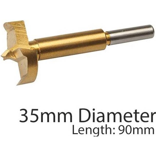 PRO 35mm Titanium Coated Forstner Bits Flat Bottom Hole Saw / Core Drill Cutter