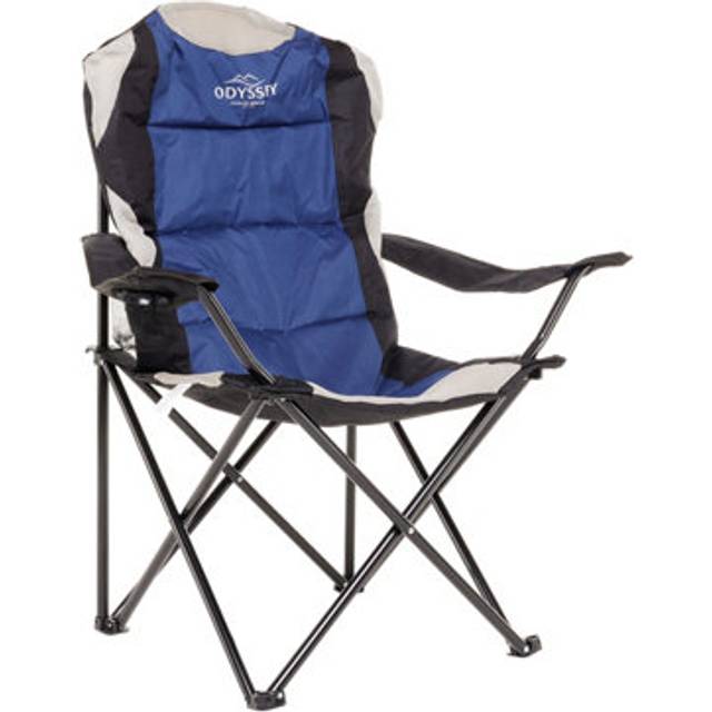 Charles Bentley Odyssey Blue and Grey Single Camping Chair - Multi - 60 x 60 x 105cm