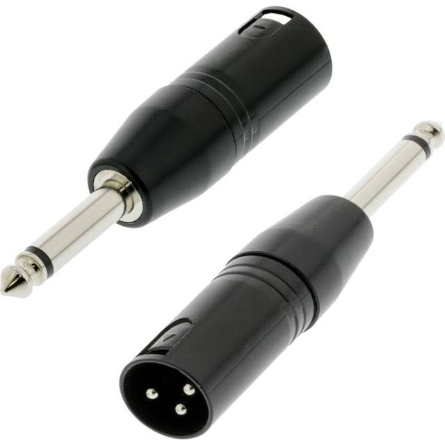 "6.35mm 1/4"" Mono Jack Male to XLR 3 Pin Male Plug Connector/Adapter Mic Audio Amp"