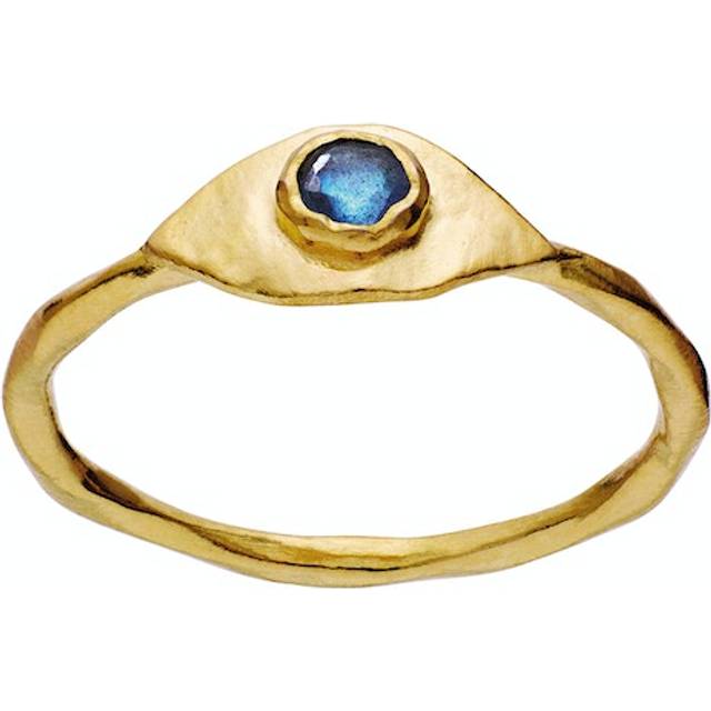 Maanesten Argos Gold Plated Blue Labradorite Eye Ring 4809A 55