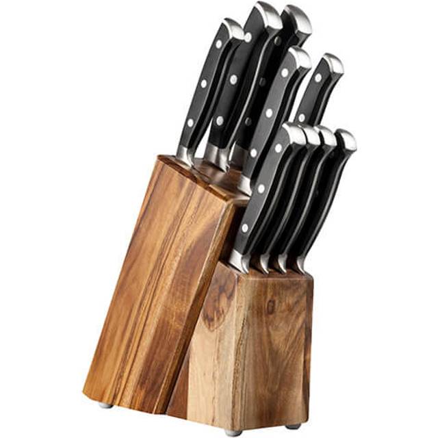 Taylor's Eye Witness Traditional 9 Piece Acacia Wood Knife Block Set