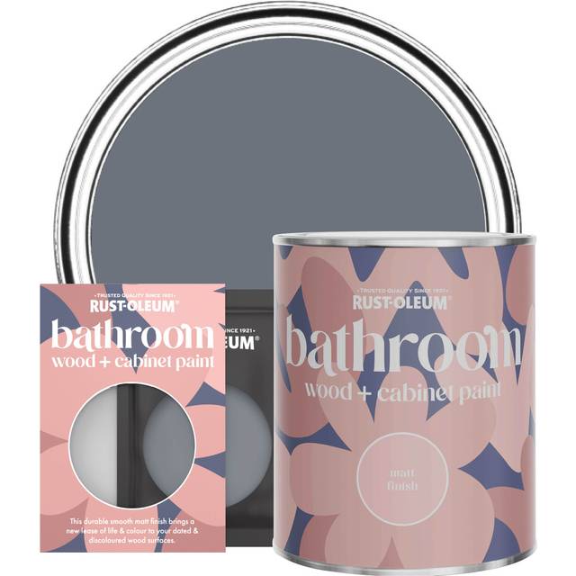 Rust-Oleum Bathroom Wood & Cabinet Paint, Matt Finish - MARINE GREY - 750ml - Grey