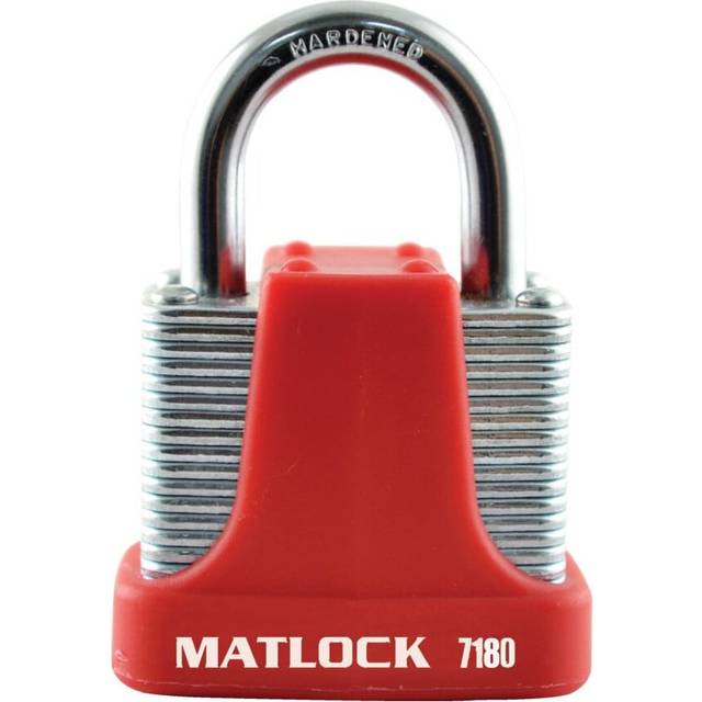 Strong Red Steel Keyed Alike Padlock - 40mm - Matlock